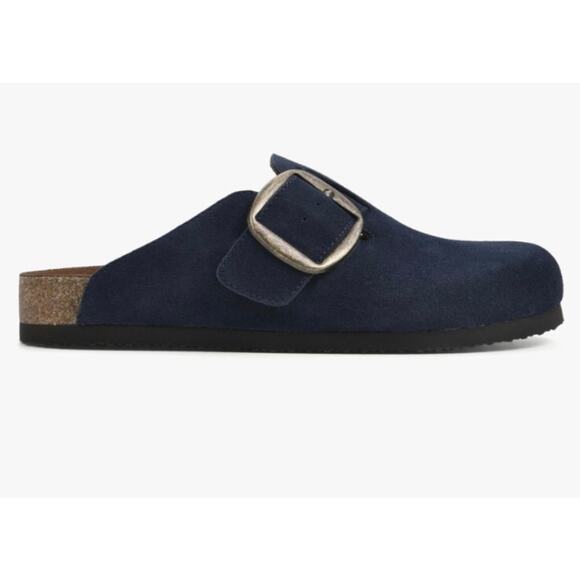 White Mountain Navy Blue Genuine Leather Women\'s Clog Size 8 NIB main image 6